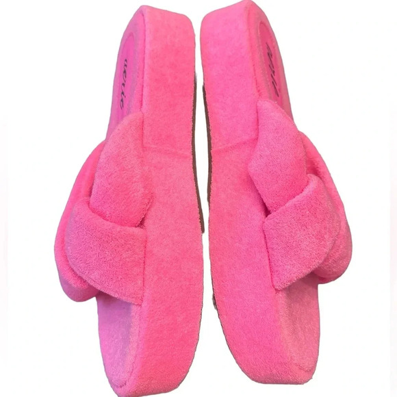 Aerie Terry Twist Platform Sandals Pink - Picture 2 of 8